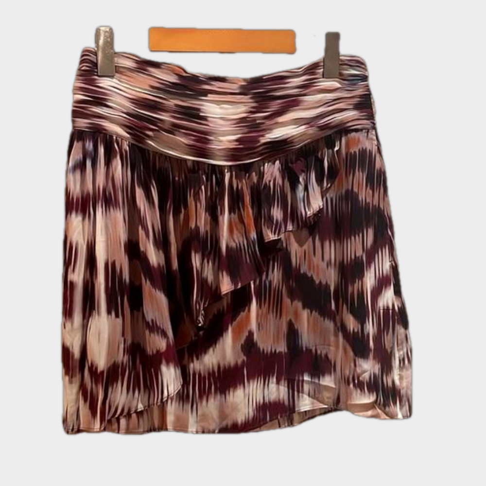 REISS Josephine ikat flippy berry skirt NEW NO TAGS